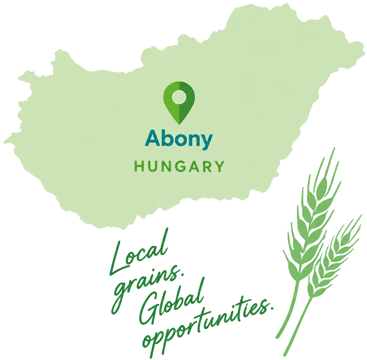 Map of Hungary marking Abony, home of the Abonett factory