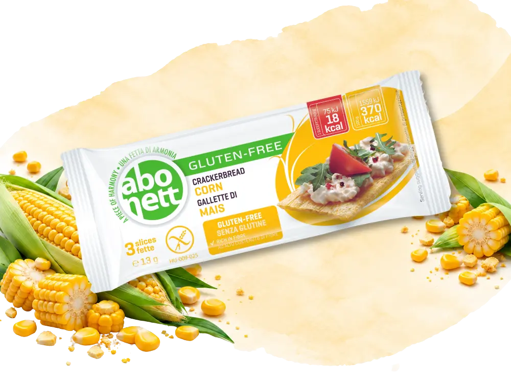 Abonett Gluten-Free Corn crackerbread, 3-slice pack