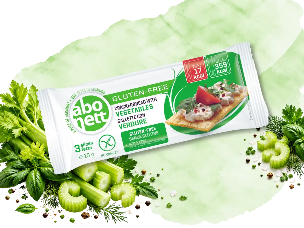 Abonett Gluten-Free Vegetables crackerbread, 3-slice pack
