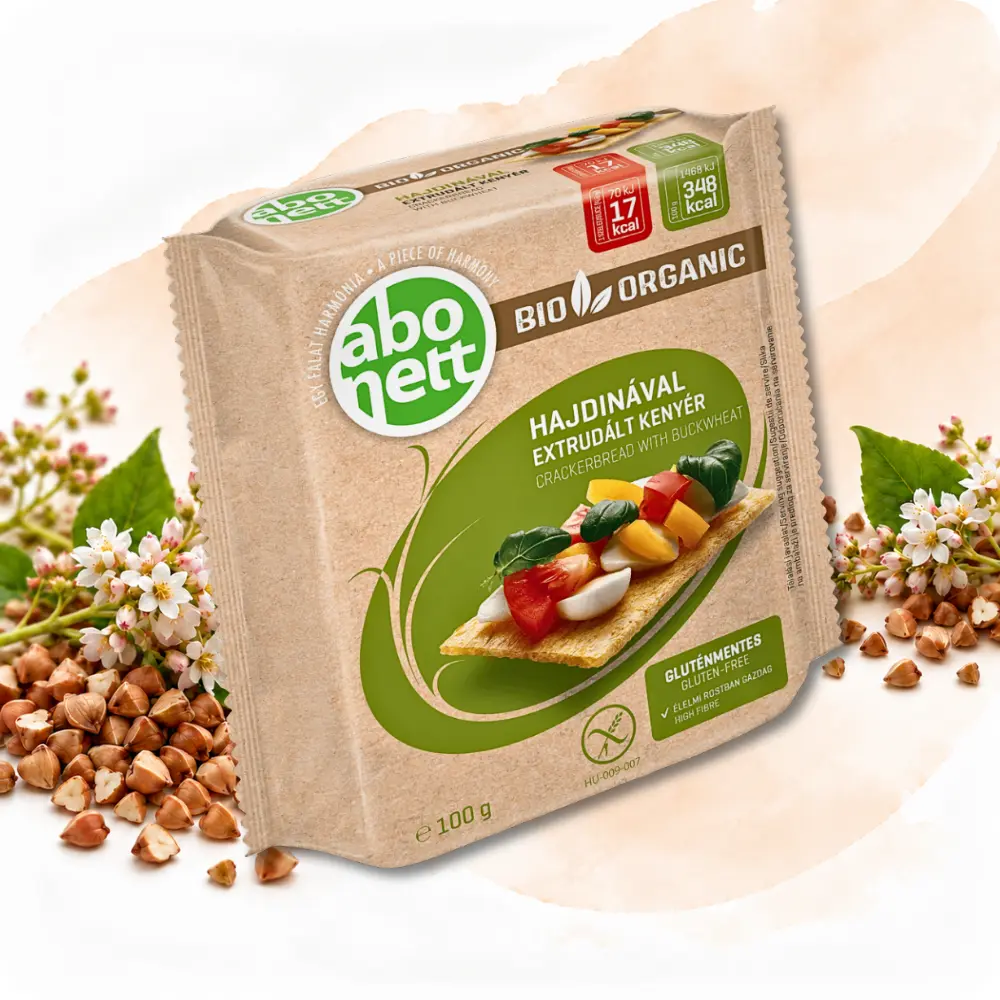 Organic Crackerbread with Buckwheat, 100 g pack