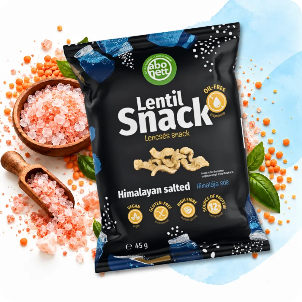 Abonett Lentil Snack — Himalayan Salted, 45 g pack